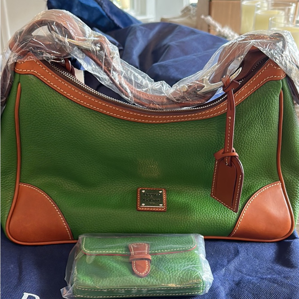 NWT Dooney & Bourke green hobo bag